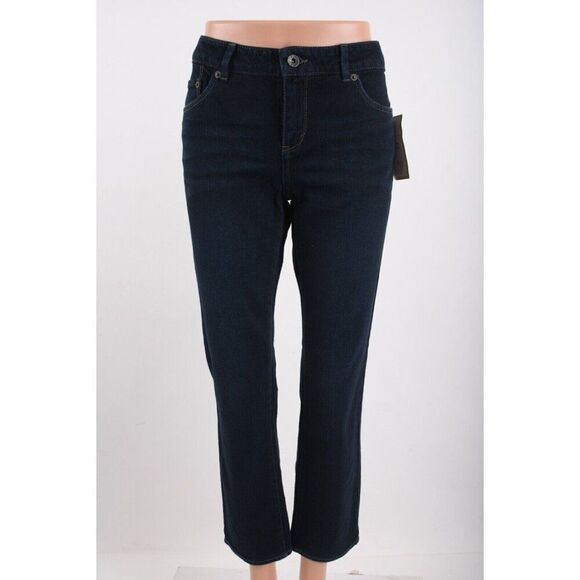 Levi's Girls Jeans Size 14.5 Dark Blue Slim Straight Stretch NWT - Picture 1 of 7